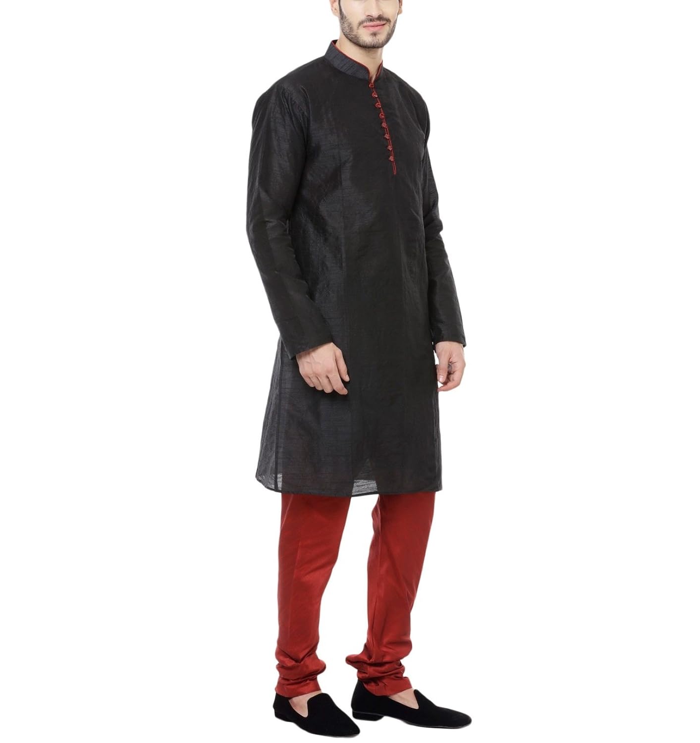 cenizas art silk blend kurta pyjama for men