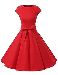 Dressystar 2024 Women's Vintage Knee Length Cap