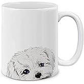 MUGBREW Maltese Dog Ceramic Coffee Mug Tea Cup, 11 OZ
