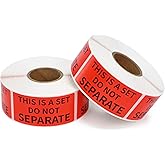 L LIKED 1" x 2" This is a Set Do Not Separate Warning Packing/Shipping Labels Stickers, Permanent Adhesive (2 Rolls, 1000 Labels)