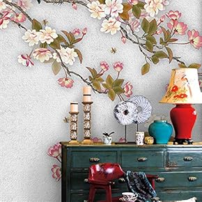 Wall Murals for Bedroom Chinese Style Removable Wallpaper Peel and Stick Wall Stickers - 66x96 inches