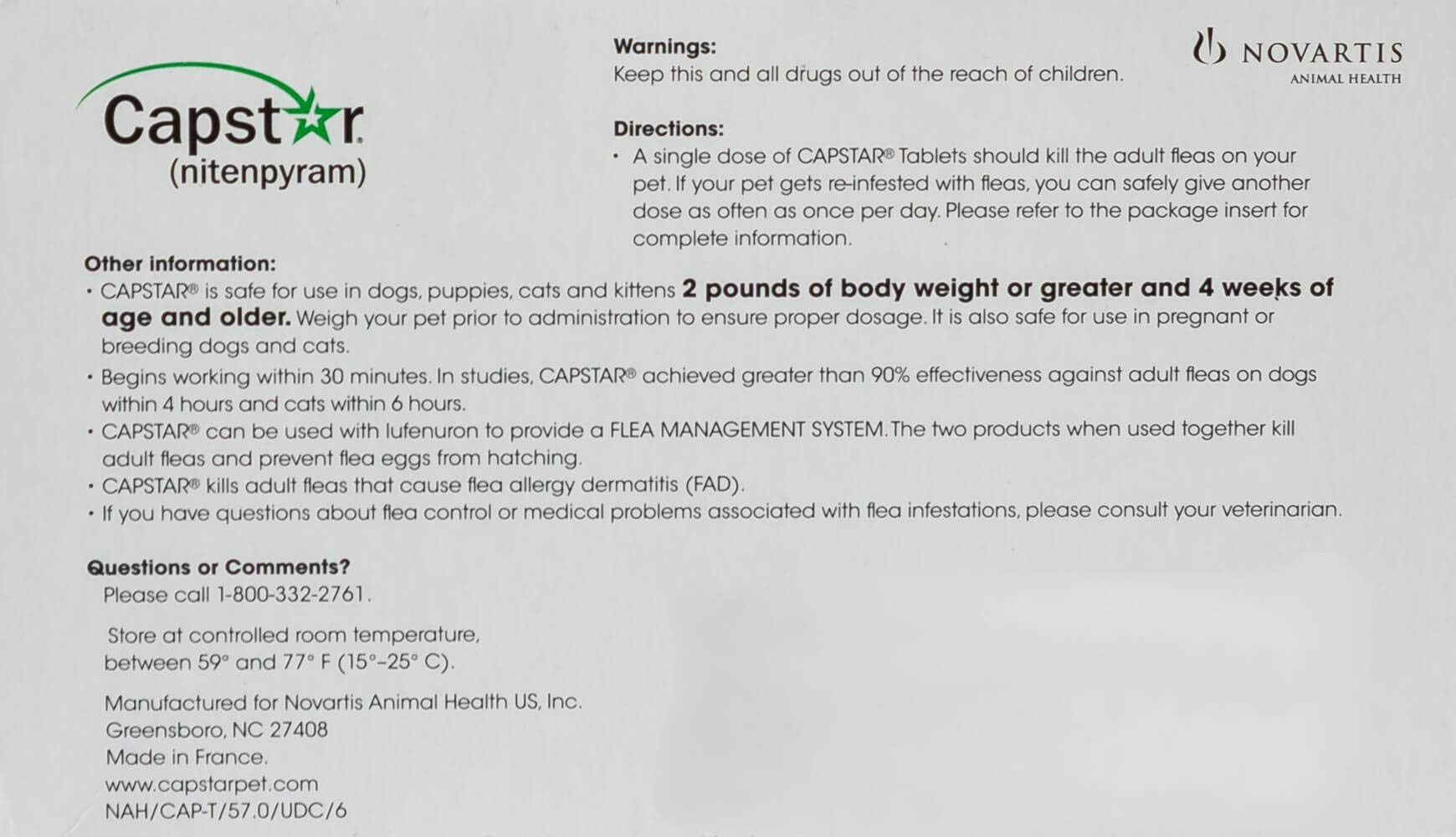 Capstar FastActing Oral Flea Treatment for Dogs Pricepulse