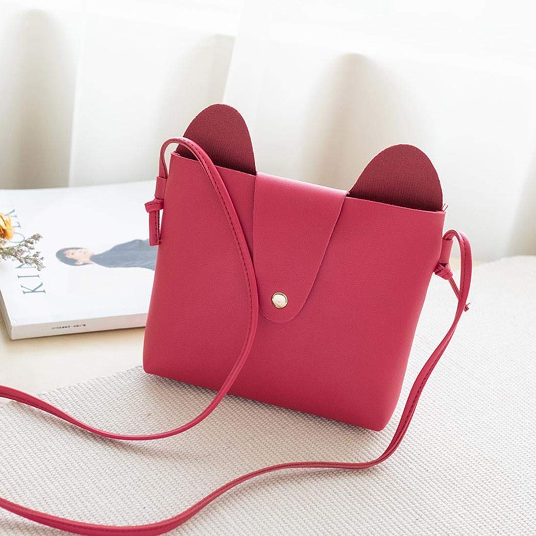 Yagot Damenmode Mädchen Umhängetasche nette Karikatur-Form Knopf Druck Schultertasche