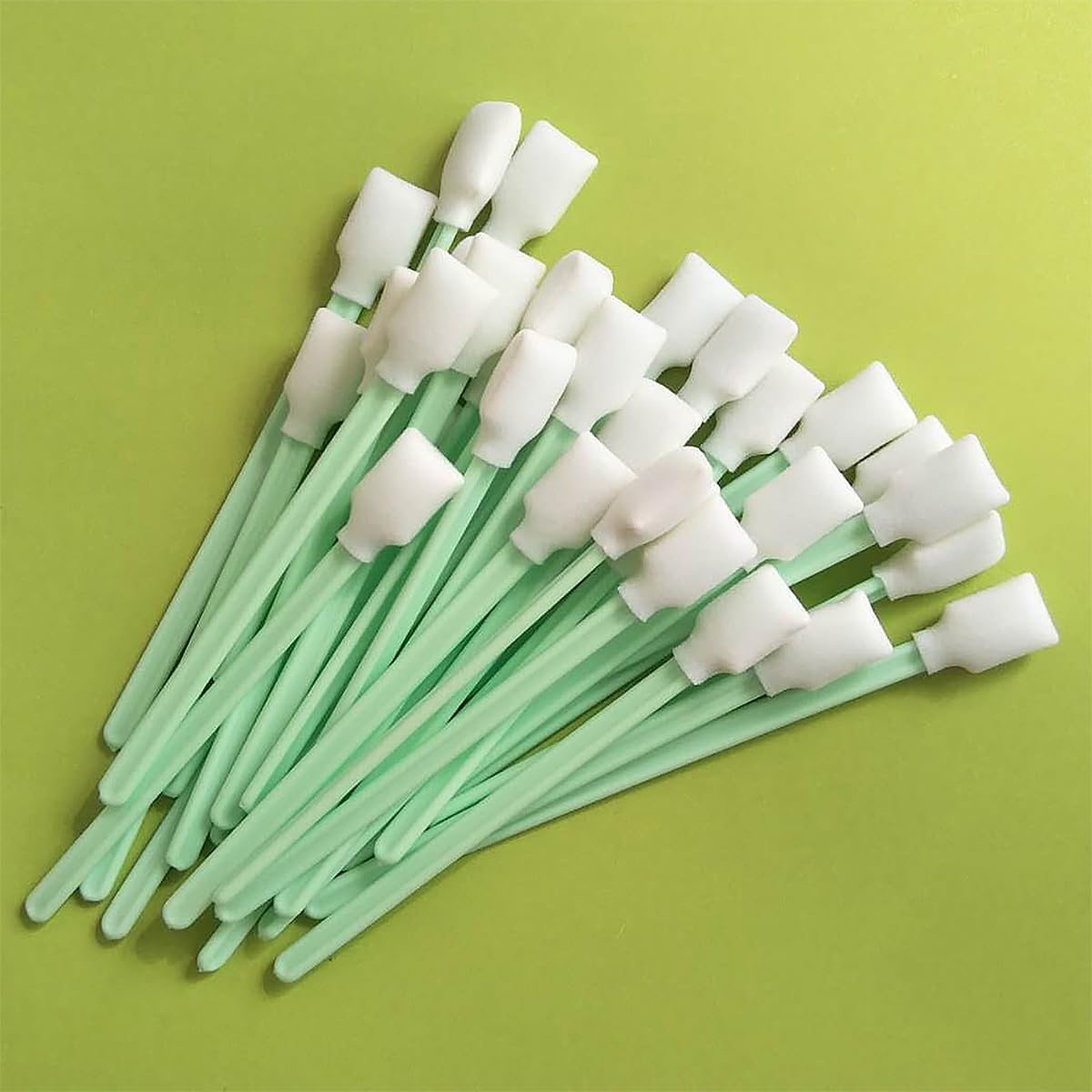 POFET 50PCS Cleaning Swabs Ink Brush Sponge Fax Printer Printhead Cleaning Wand For Solvent Format Inkjet Printer Roland Optical Equipment