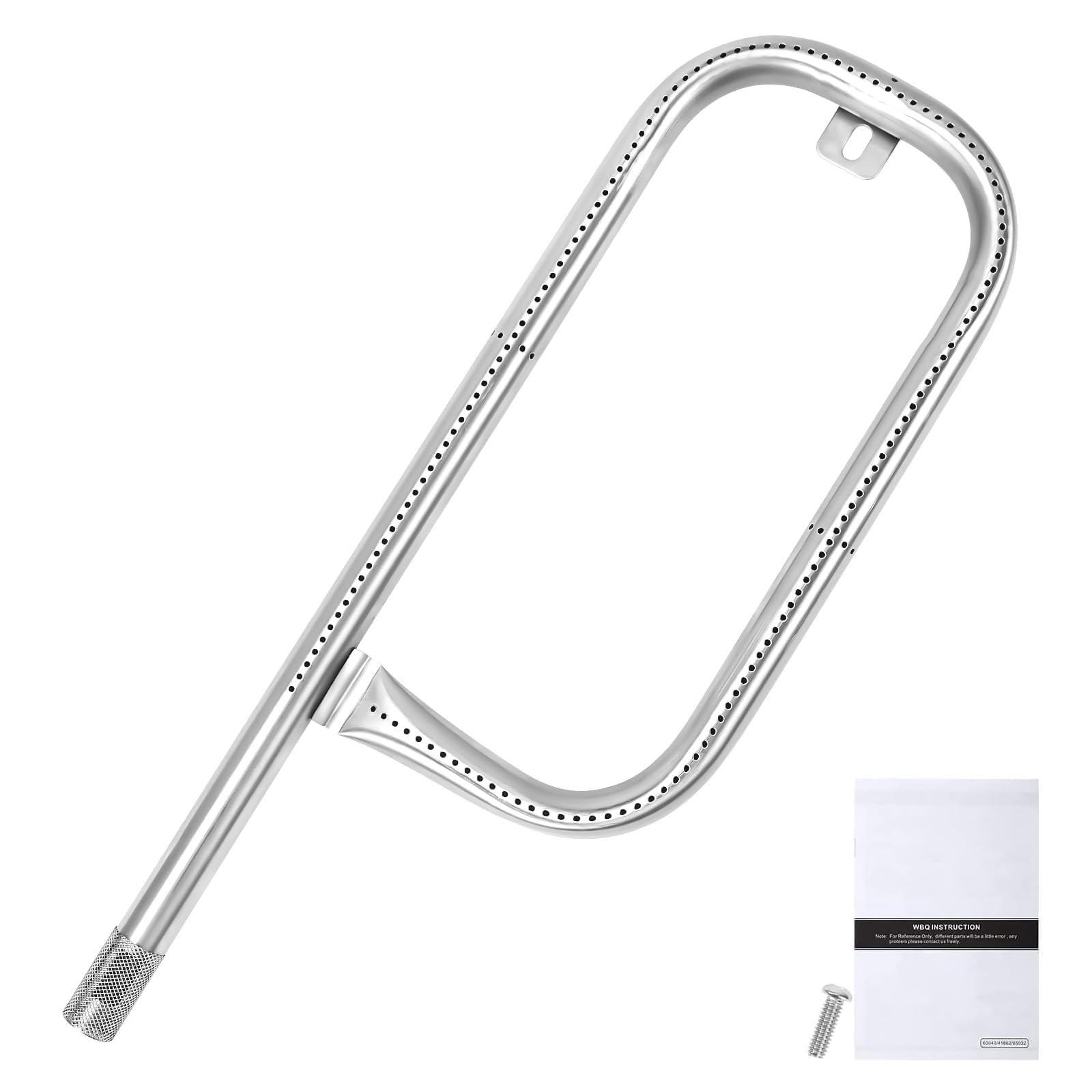 GFTIME 43.18CM 60040 Burner Tube Replacement (Srew included) for Weber Q100 Series Q100, Q120, Q1000, Q1200, 17 inch Stainless Steel Burner Replace for Weber Baby Q
