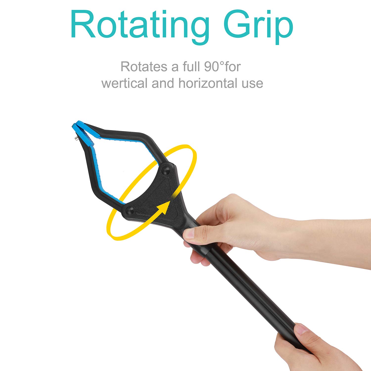 2023 Upgrade Grabber Reacher Tool, 360° Rotating Head, Wide Jaw, 32