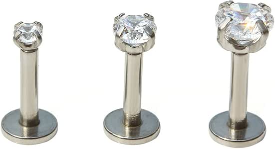 Amazon.com: Jovivi 3pc Mixed Surgical Steel Cubic Zircon Monroe Lip ...