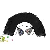 Wudygirl 100pcs Sheer Organza Bags 4X6 with Drawstring Jewelry Pouches Bags for Party Wedding Favor Candy Seashell Gift Bags (Black 4x6)