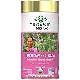ORGANIC INDIA Tulsi Sweet Rose Herbal Tea - Holy Basil Leaf, African Basil, Chamomilie, Lemon Myrtle, Stress Relieving, Immune Support, USDA Certified Organic, Caffeine-Free - 3.5 oz Canister