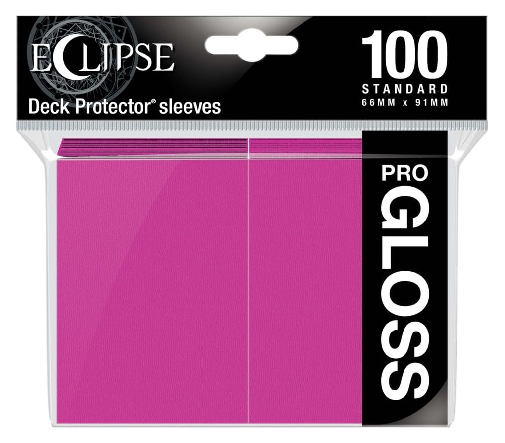 Ultra Pro - Eclipse Gloss Standard Sleeves 100 Pack - Hot Pink