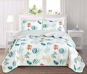 Amazon.com: Great Bay Home 3 Piece Quilt Set with Shams