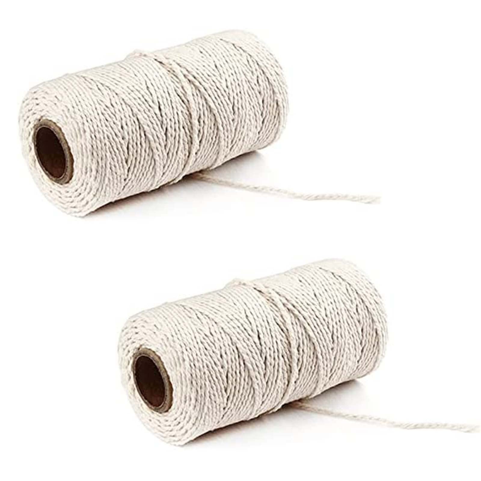 Pack of 2 Gardening Twine, 100 M x 2 MM Twine Garden String Color Packaging Rope Gift Rope Craft String for DIY Handicraft Decoration Binding(Beige)