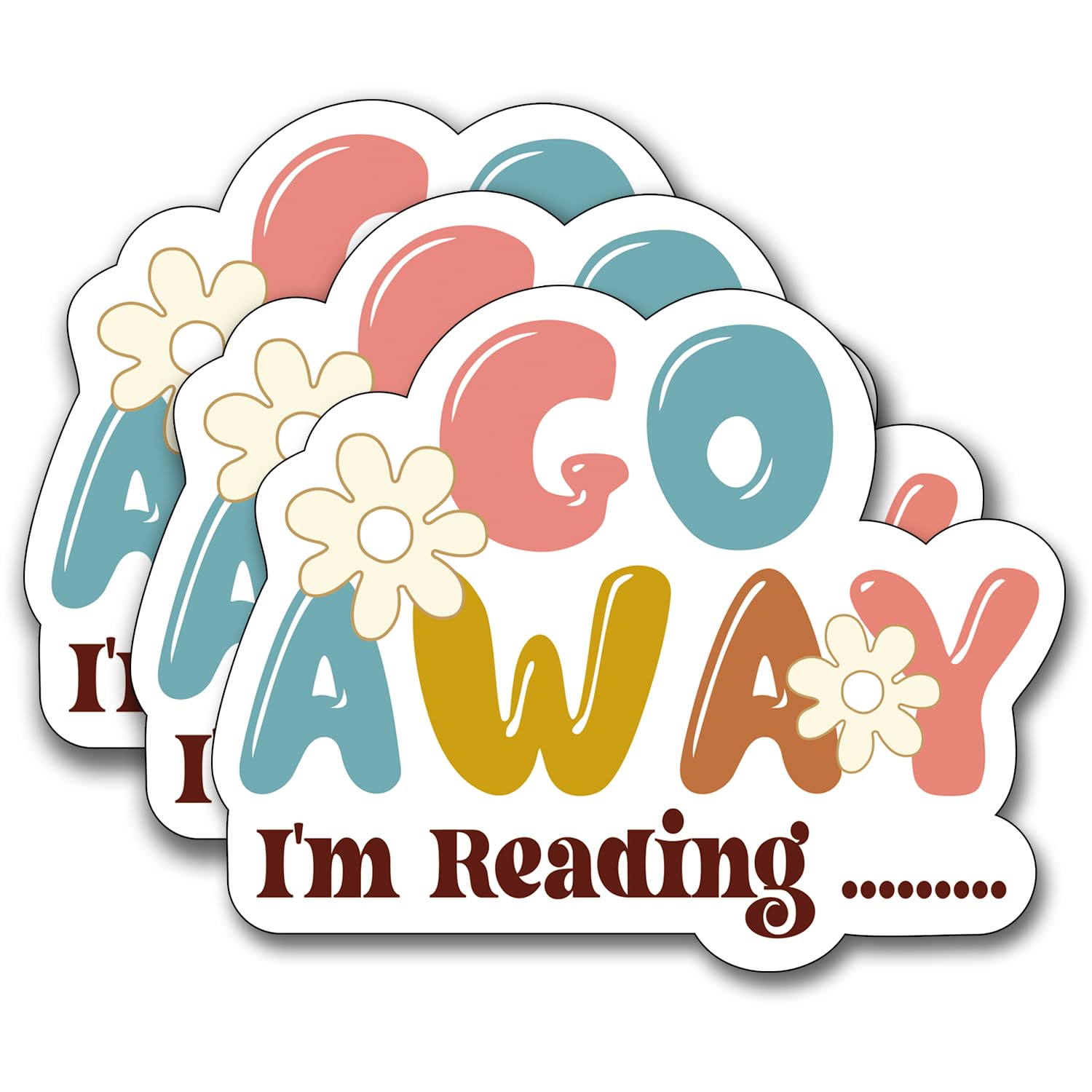 Photo 1 of (3Pcs) Go Away Im Reading Sticker, Decorate Books Laptop Phone, Water Bottles Kindles Stickers, Tumbler Sticker Waterproof Vinyl Decorate Sticker 3" Inch*FACTORY SEALED*
