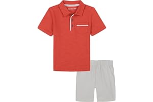 Calvin Klein baby-boys 2pc Polo Short SetShorts Set