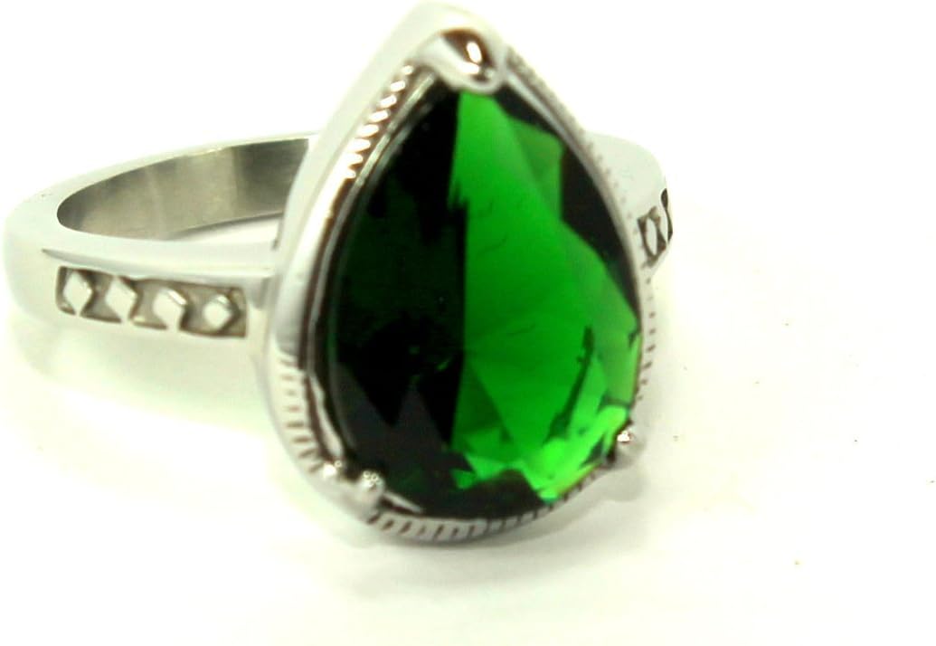 Viera Design Ring Emerald Glass Stone