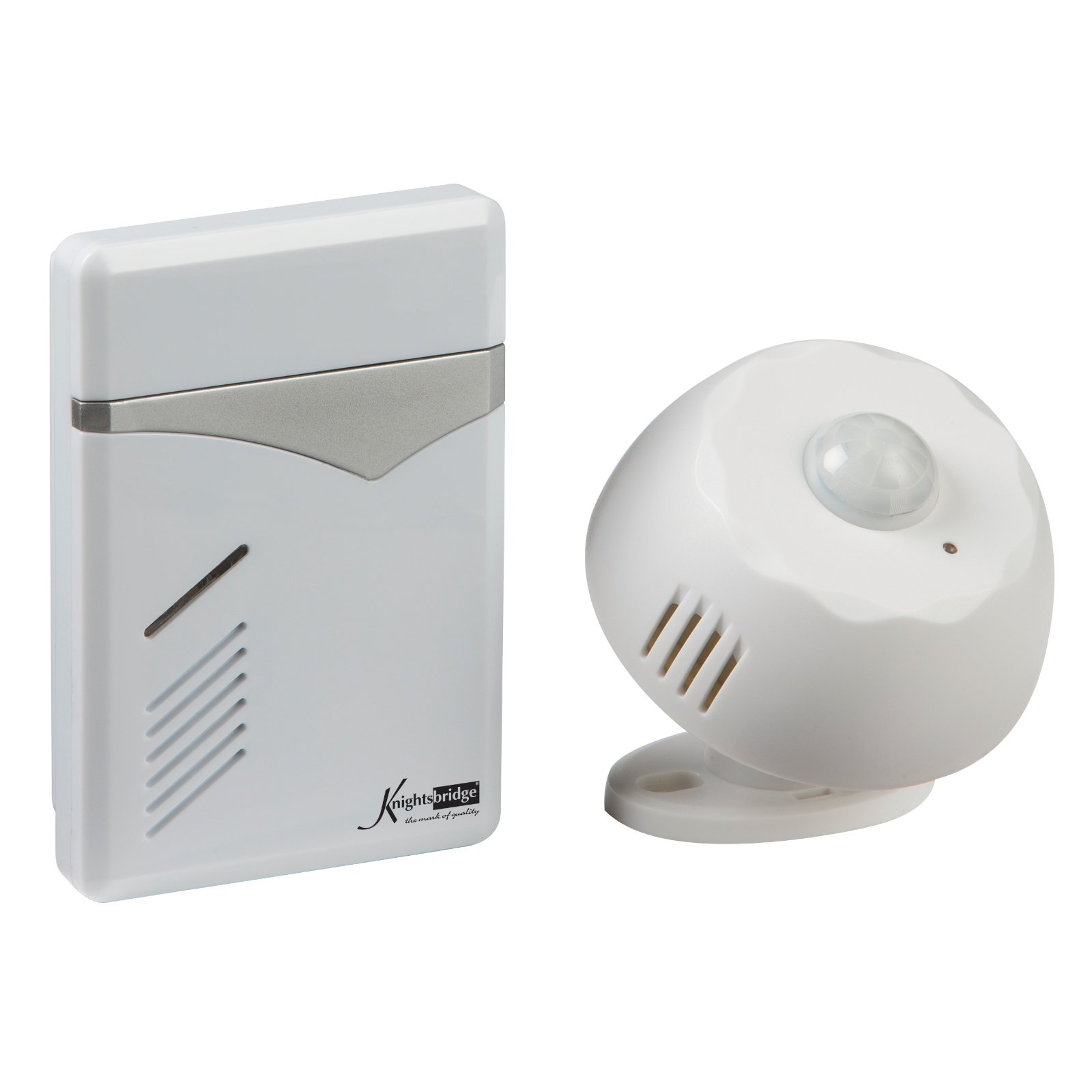 Knightsbridge DCAV006 DC White Wireless PIR Door Chime (100m Range)