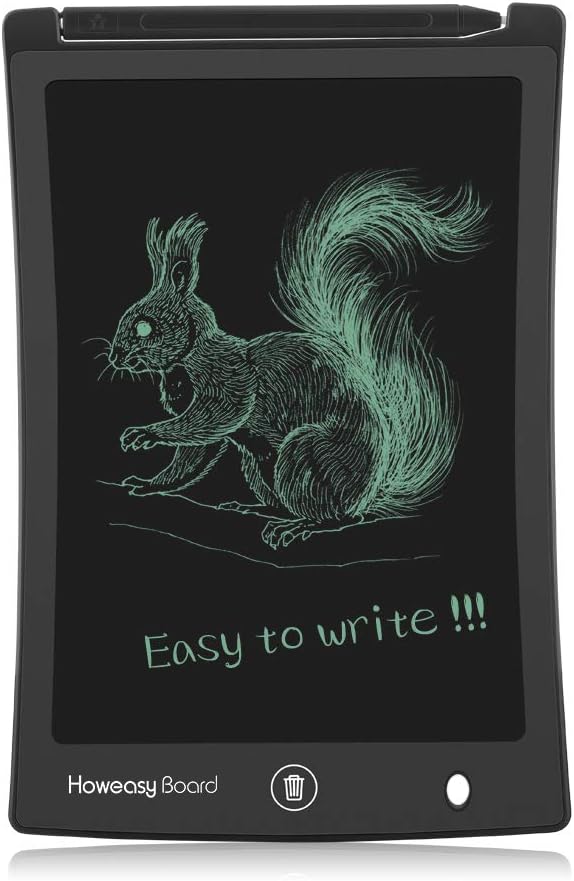 Howeasy Board Writing Tablet, 8.5 Inch Electronic Handwriting Paper Drawing Doodle Board Gift for Kids & Adults at Home, School & Office - (Black)