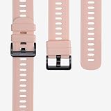 kwmobile 2x Silicone Watch Straps for AGPTEK LW11 - Dusty Pink/White view 6
