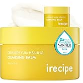 IRECIPE Ceramide Yuja Makeup Cleansing Balm with Travel Size | Deep Cleansing All-in-One Korean Face Cleanser, Makeup Remover, Zero Irritation, Blackheads Remover, Clean Beauty, Vegan (135g / 4.76oz)