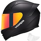 VCOROS Motorcycle Full Face Helmet for Unisex-Adults DOT Approved WS-609 Motorbike Street Bike Racing Helmets