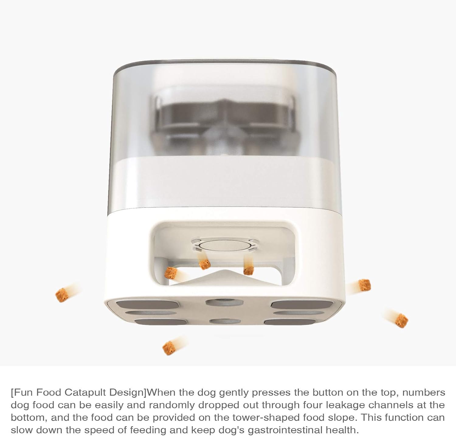 Kitchen & Dining : Sakiway Dog Automatic Feeder Treat Toys, Interactive Pet Slow Food Dispenser for Small Medium Large Dogs, No More Boredom and Obesity : 