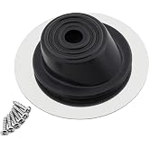 Steering Column Firewall Boot Seal, Stainless Bezel, Universal Fit | Fits 5/8-inch to 2-1/2-inch columns, rubber seal, 16-gauge 304 stainless bezel, mounting hardware and screws included