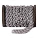 FMS Super Soft Triple-Strand 1/4 Inch, 1/2 Inch, 5/8 Inch, 3/4 Inch and 1 Inch Twisted Cotton Rope by the Foot, 10 Feet, 25 Feet, 50 Feet, 100 Feet (Grey)(1/2 Inch x 10 Feet)