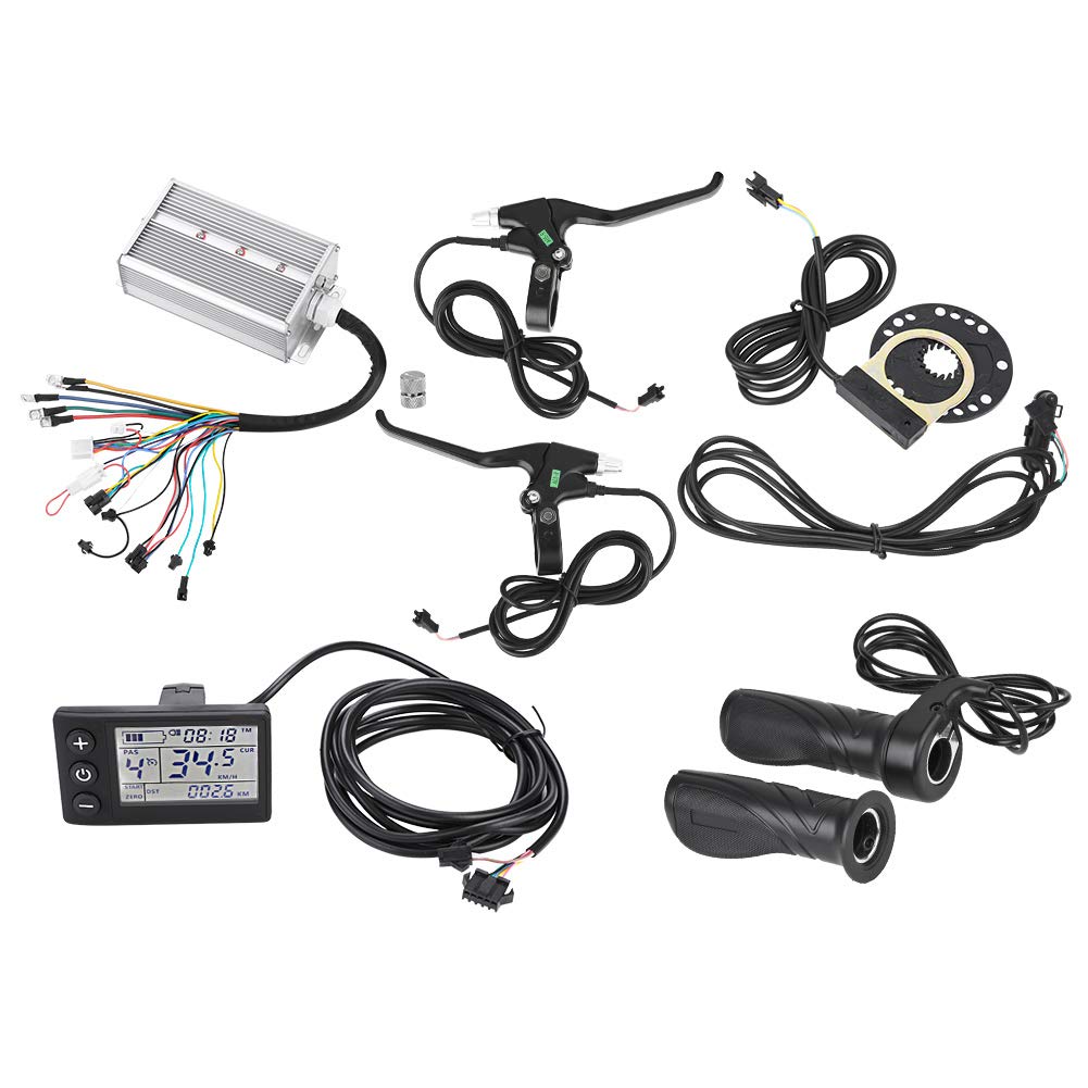 Demeras Controller Kit 36V/48V 1500W Motor Controller LCD Panel Brake Speed Throttle Speed Assist Sensor for Electric Bike Scooter