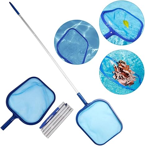 corrines espumador de piscina red de hojas con poste fuerte y clips ez para piscinas sobre el suelo y el interior redes de espumador