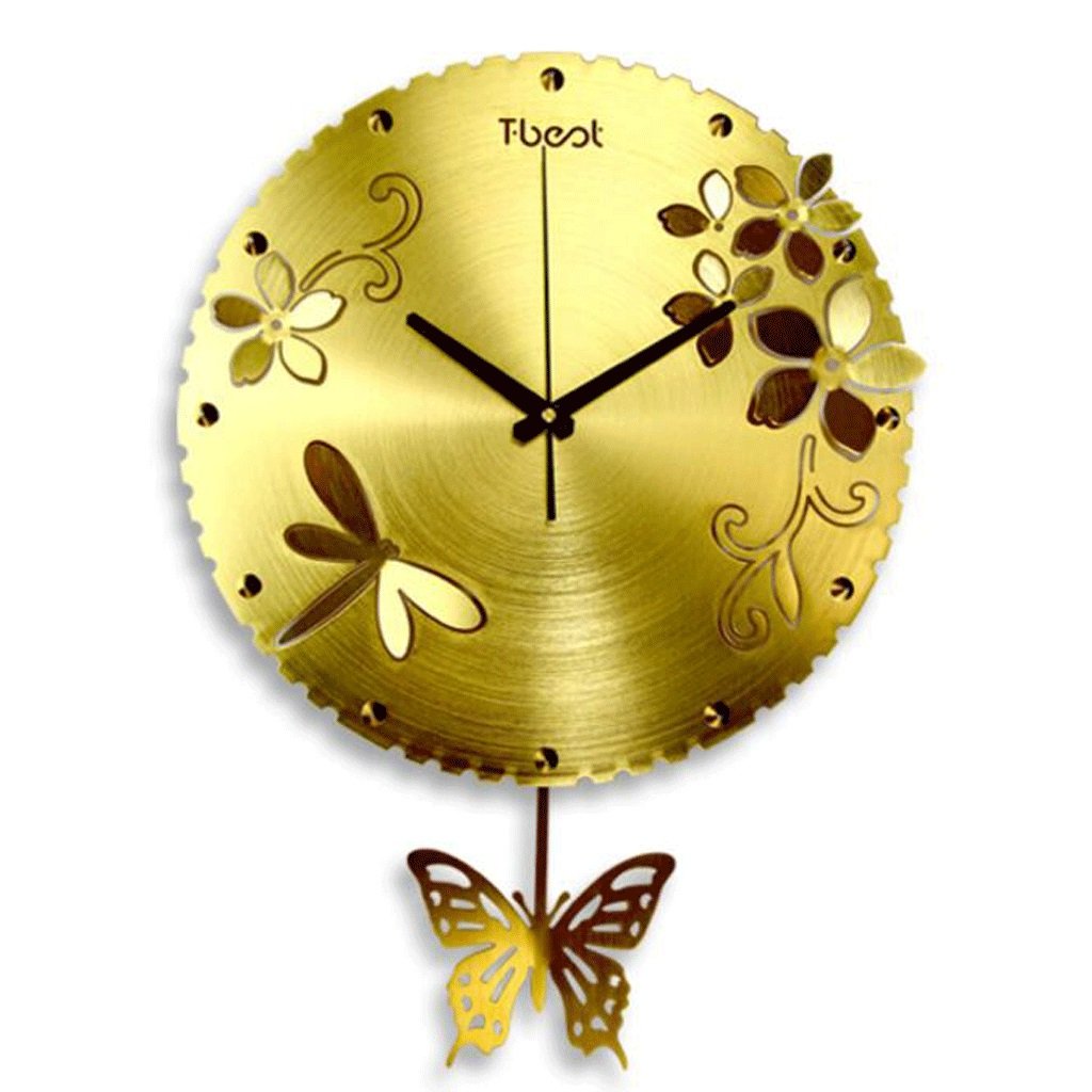 開店祝い Txxm クリエイティブなリビングルームの壁のミュート現代のミニマリストの寝室の時計の時計金属の石英の壁掛けの壁時計 色 B B07f74ncgn B B Panchayatpost Com