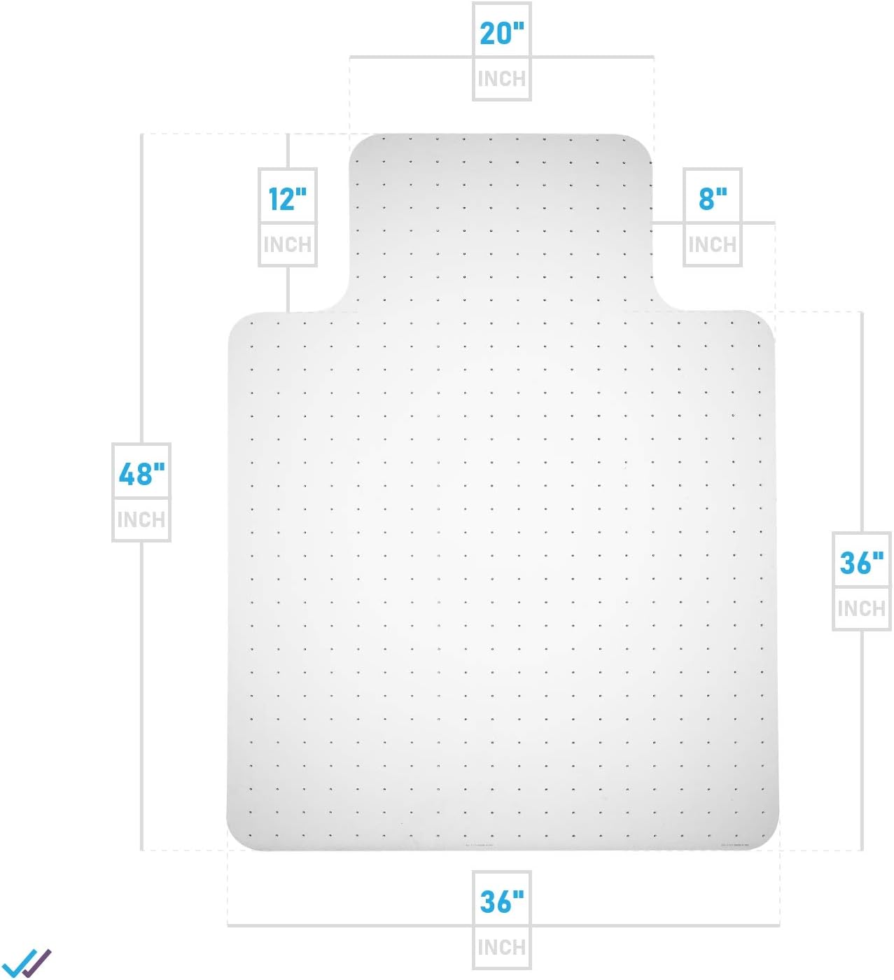 Heavy Duty Carpet Chair Mat Polycarbonate Crystal Clear Thick and Sturdy For Low and Medium Pile Carpets 36 X 48 X 1/8 With Lip Shipped Flat 2nd Generation New and Improved : Office Products