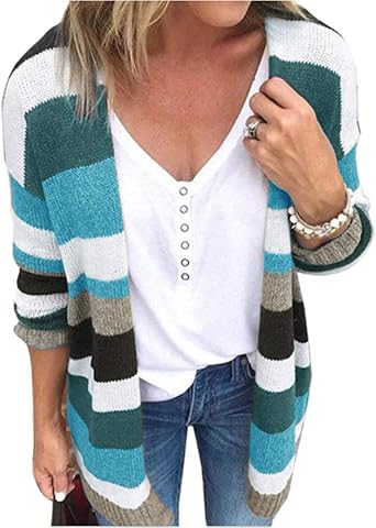amazon color block cardigan