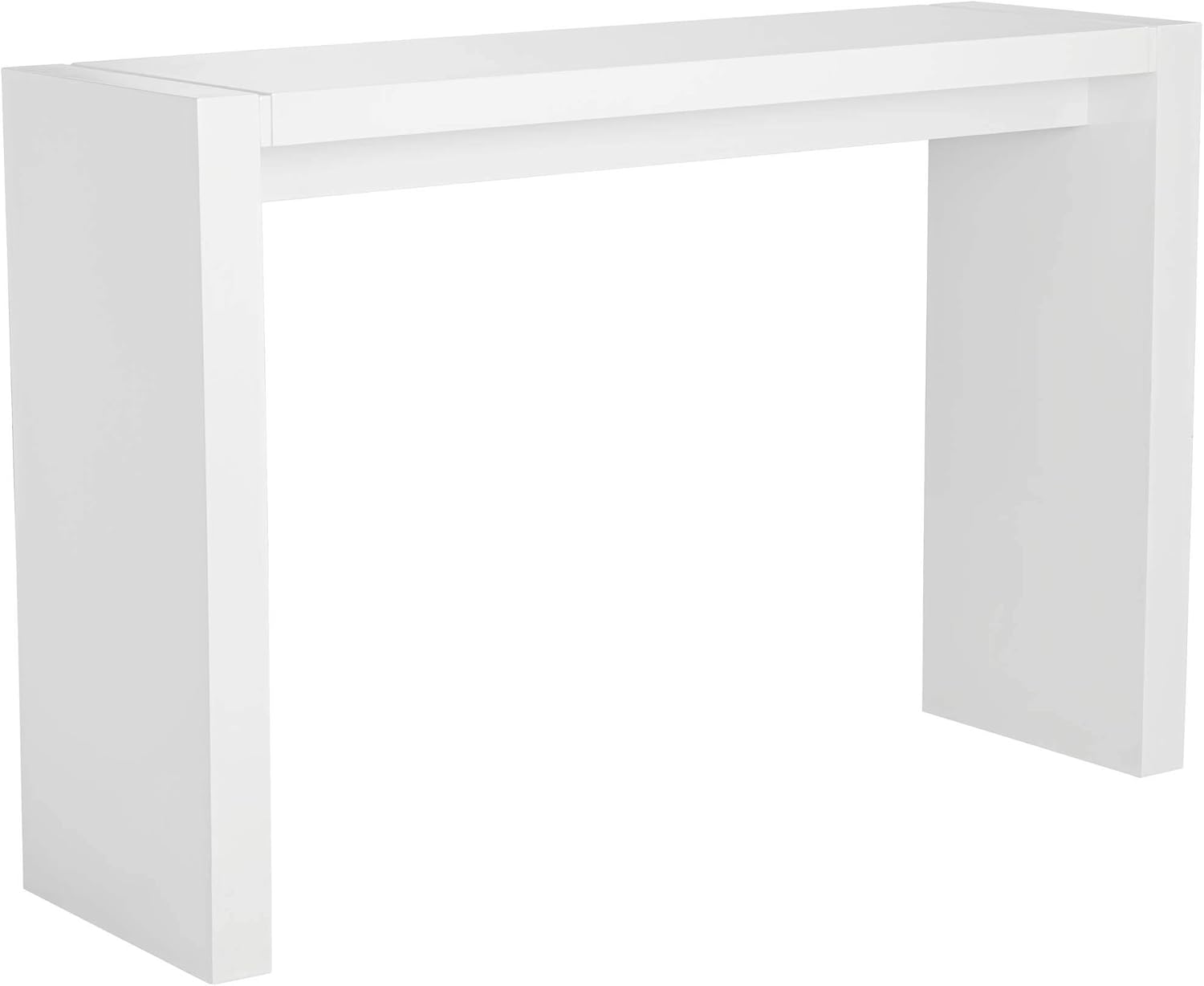Velia 60" Wide High-Gloss White Modern Bar Table - Studio 55D: Kitchen & Dining