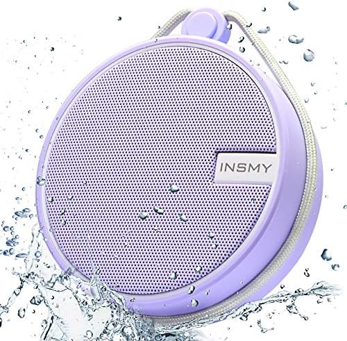 INSMY C12 IPX7 Waterproof Shower Bluetooth Speaker, Portable Small
