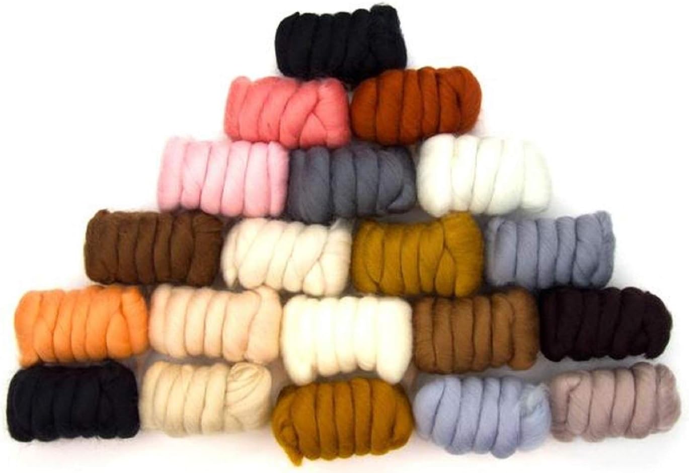 Besteek Wool Roving, 70 Colors Needle Felting Wool for DIY Craft Materials, Wool Roving Yarn for Felting and Felting Yarn Craft Supplies