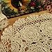 kilofly Crochet Cotton Lace Placemats Doilies 4pc, Oval, Beige, 11.8 x 17.7 inch
