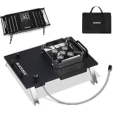 Blackdog Camping Gas Stove for IGT Table, 7200W/24500BTU Isobutane Stove | Windproof Frame Tabletop Portable Single Burner with Carry Bag, Folding Stove for Camp Cooking, Car Trip, IGT Accessories