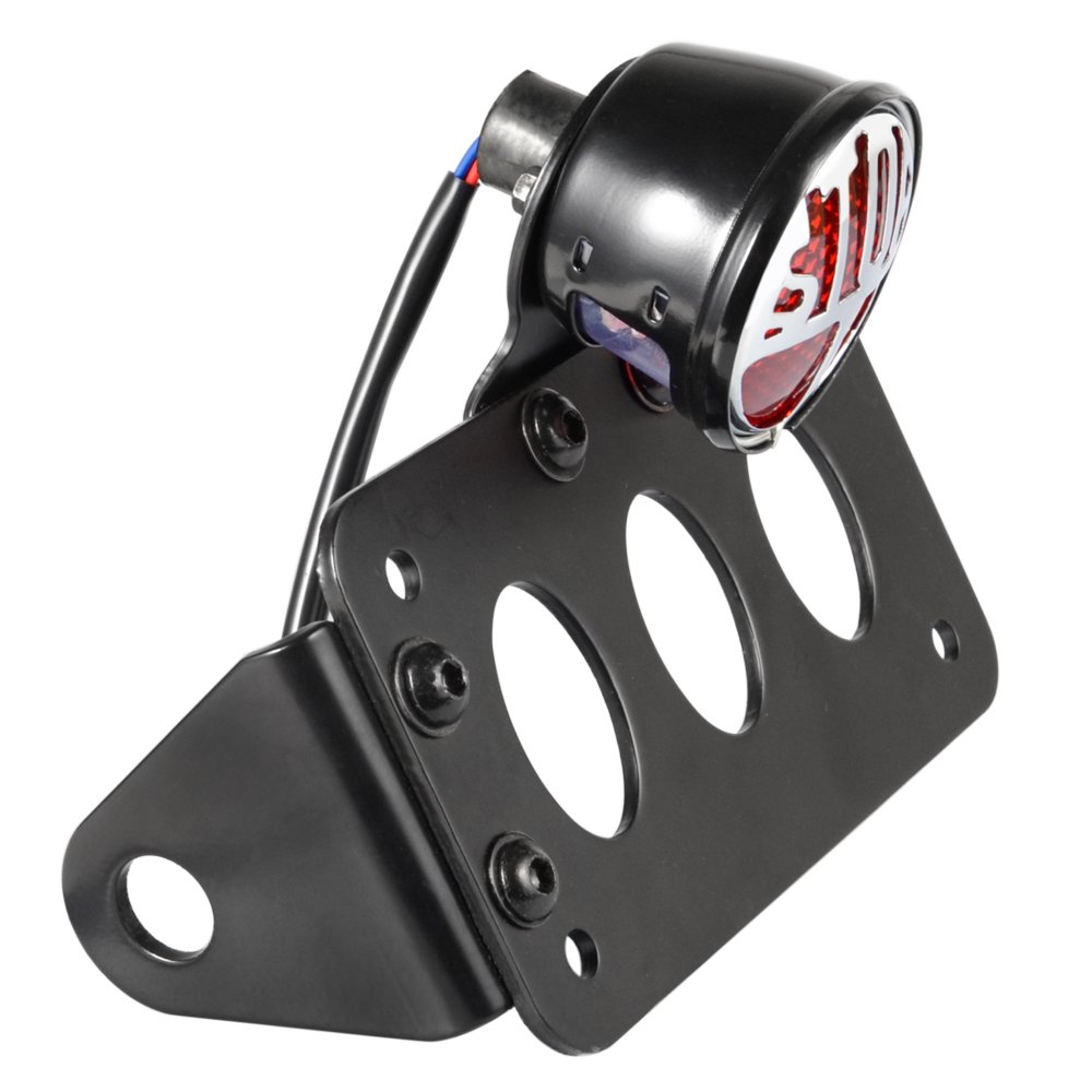 Benlari LED 1 inch Tail light Side Mount License Plate Bracket for