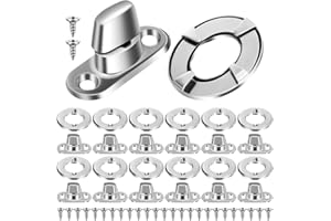 Lurrose Twist Lock Fasteners: 20 Set Fasteners Hardware - Turn Button Eyelet and Stud - Boat Deck Hardware