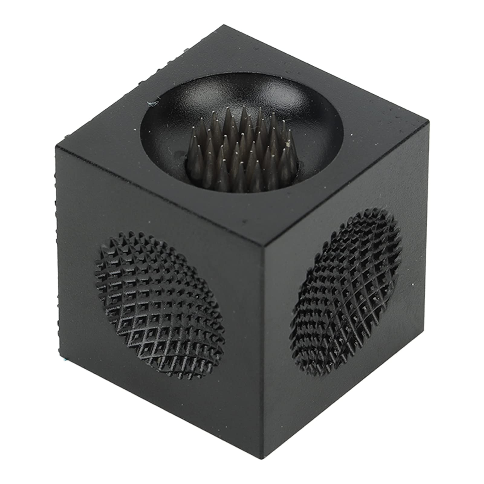 Pool Cue Tip Portable Aluminum Alloy Cube Shape Repair Tool with Trimmer, Shaper, and Aerator (Black)