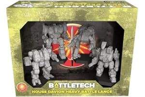 Catalyst Game Labs, BattleTech: House Davion Heavy Battle Lance - Unpainted Miniatures - Intended for Ages 15+