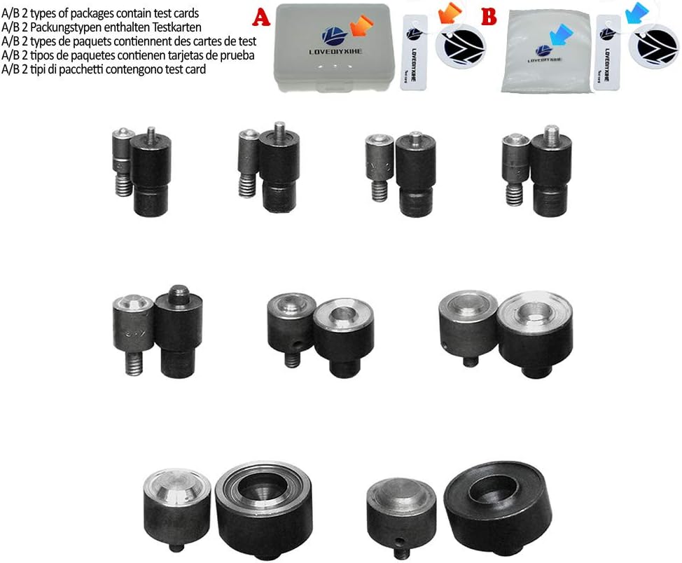Eyelet Setting Tool Grommet Die Set for Universal Hand Press Machine 4mm - 20mm,8mm die Set