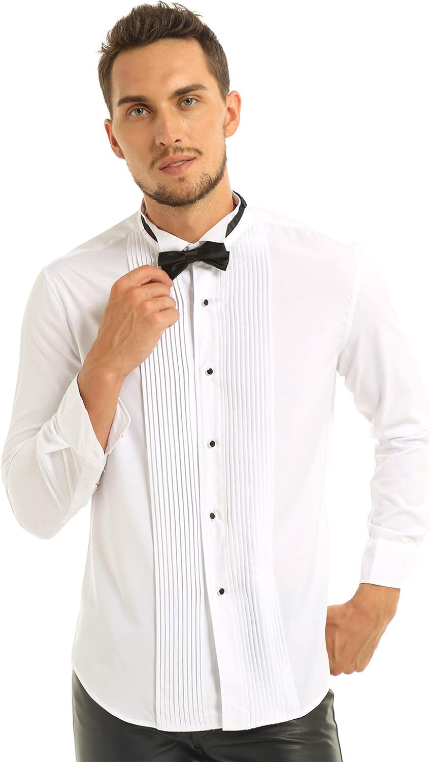slim fit bow tie shirt