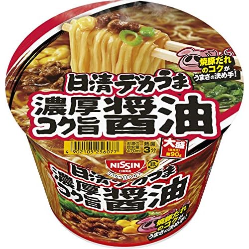3位：日清食品 デカうま 濃厚コク旨醤油 12個（画像はAmazon.co.jpより引用）