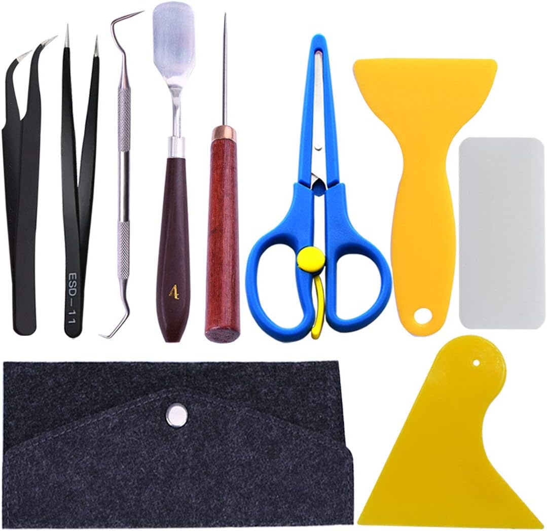 10 Pieces Craft Vinyl Weeding Tools Stainless Steel Precision Craft Basic Set Craft Vinyl Tools for Weeding Vinyl, HTV, Lettering