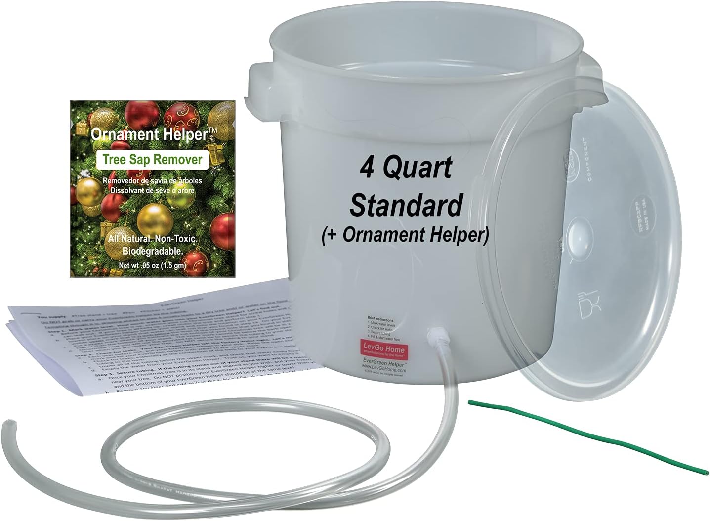 Tree Stands - Automatic Christmas Tree Watering System (+ Tree Sap Remover) | Reduce Needle Drop | Never Have a Dry Stand | EverGreen Helper | Made in USA
