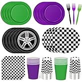 150pcs Monster Truck Birthday Plates Napkins Monster Truck Birthday Party Decorations Paper Cups Disposable Tableware Set for Kids Party Supplies Serve 30 Guests