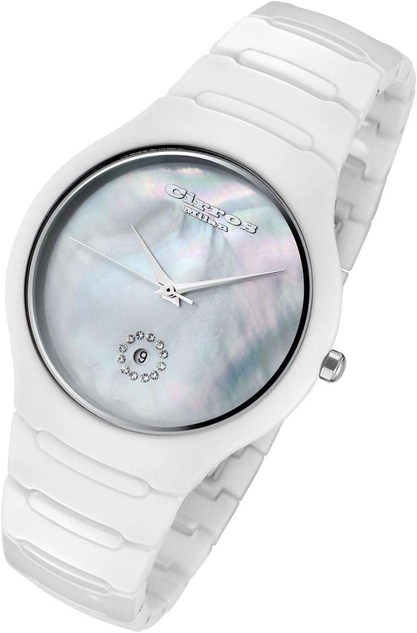 Cirros 2376 GW, Ceramic Strap Wrist Watch – White