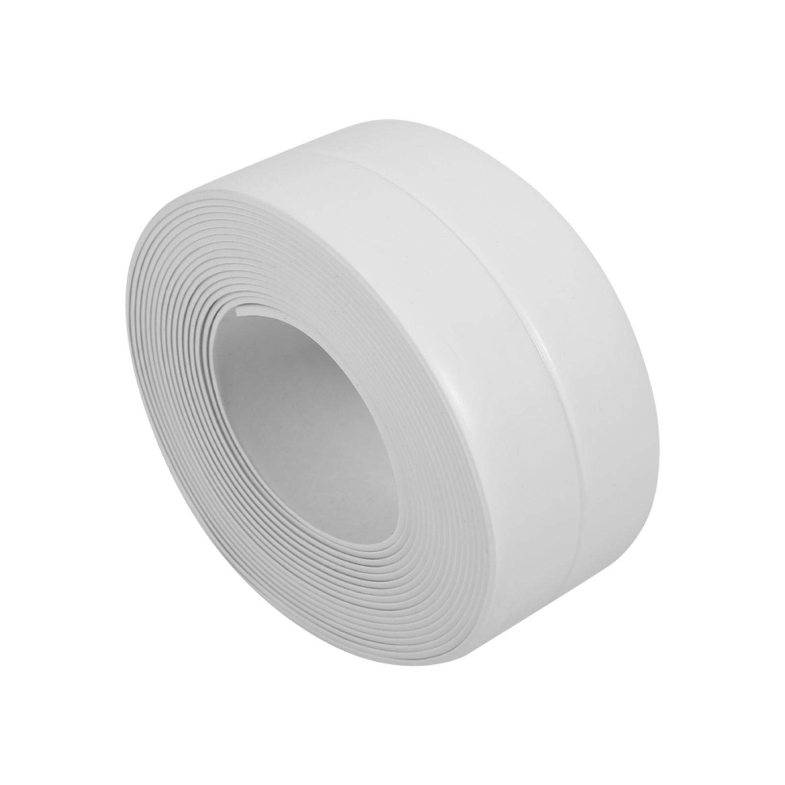 Caulk Strip Waterproof Sealant Tape 3.2m Flexible Mold Proof Self Adhesive Tape Kitchen Bathroom Toilet Wall Sealing Tape Sink Basin Sealing Strip (38mm x 3.2m-White)