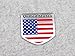 Generic Car Racing Sports US USA American Flag Shield Emblem Badge Decal Sticker